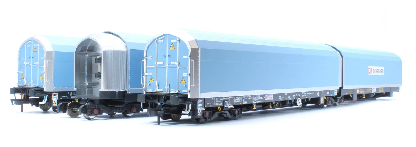 OO/4mm 5-car Arbel WIA car carrier with DB Schenker branding. Wagon 85 70 4971 035-6