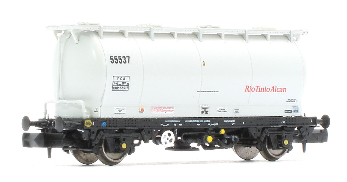 RT-PCA20-203H Pack of 4 RioTintoAlcan liveried PCA tanks (no ladders). Numbers:  55534, 55537, 55569, 55558