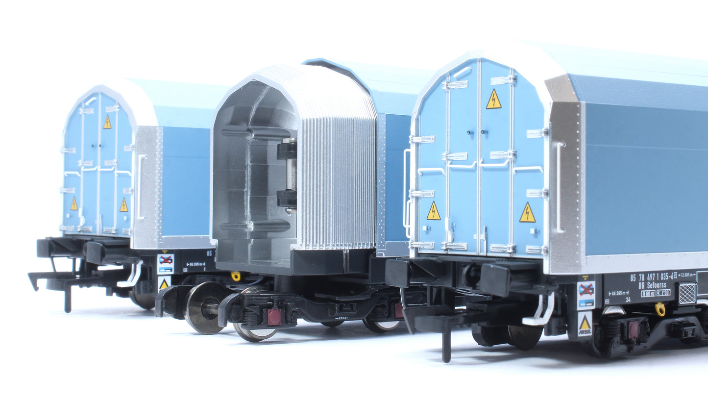 OO/4mm 5-car Arbel WIA car carrier with DB Schenker branding. Wagon 85 70 4971 035-6