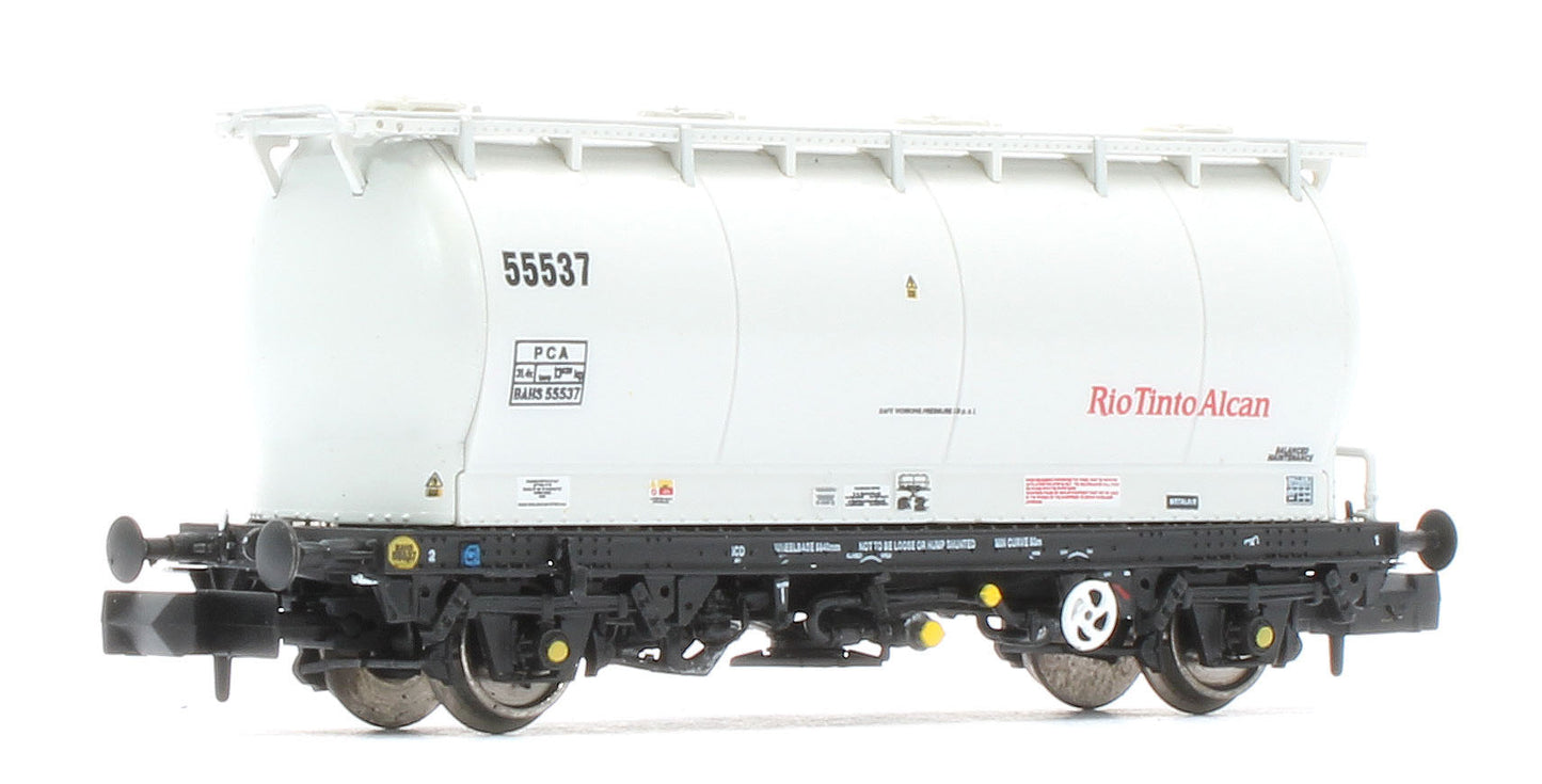 RT-PCA20-203H Pack of 4 RioTintoAlcan liveried PCA tanks (no ladders). Numbers:  55534, 55537, 55569, 55558