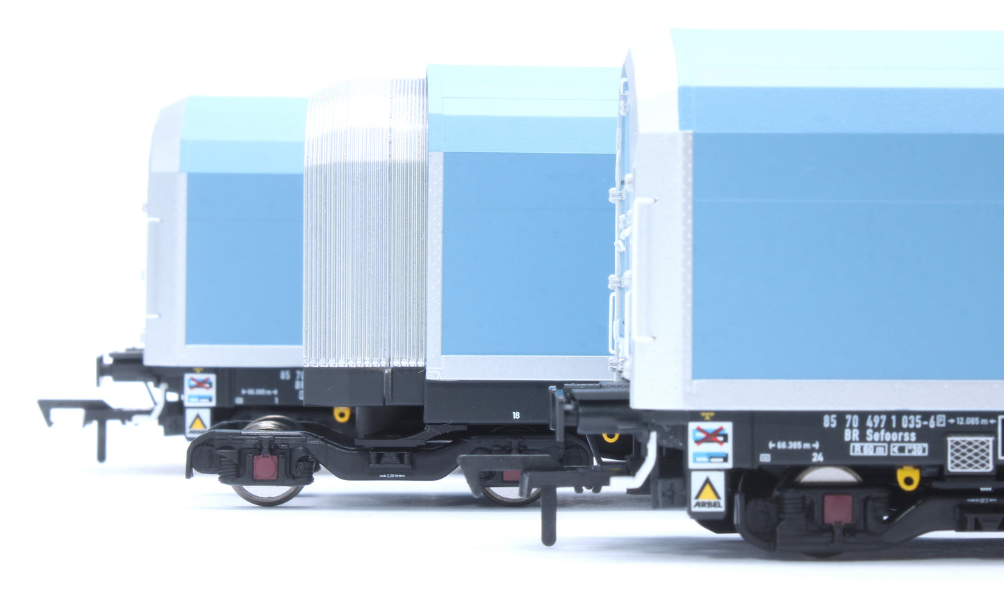 OO/4mm 5-car Arbel WIA car carrier with DB Schenker branding. Wagon 85 70 4971 035-6