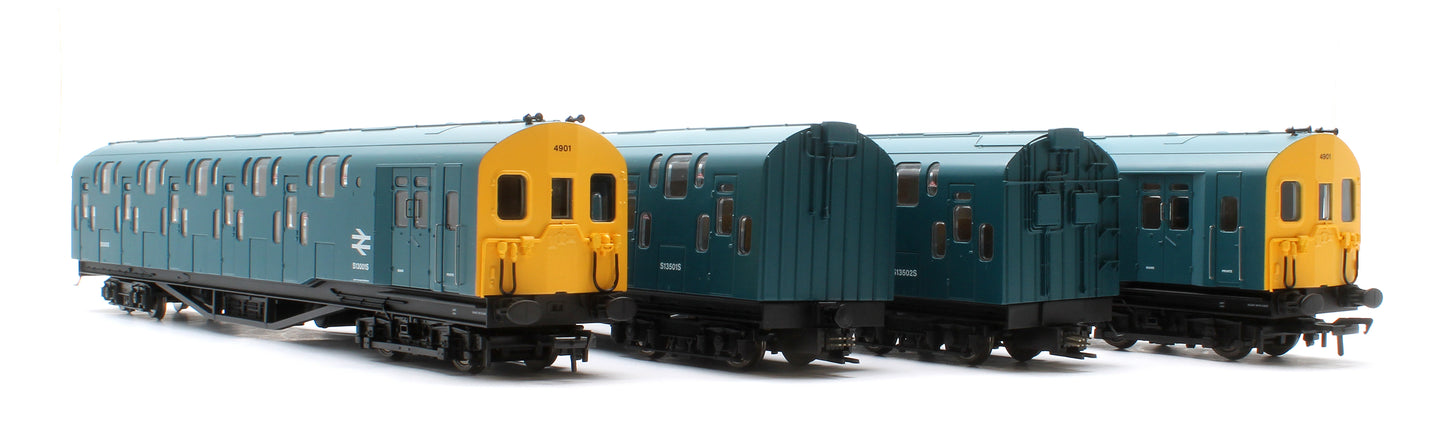Bulleid Class 4DD Double Decker 4 Car EMU 4001/4901 BR Blue with Full Yellow Ends