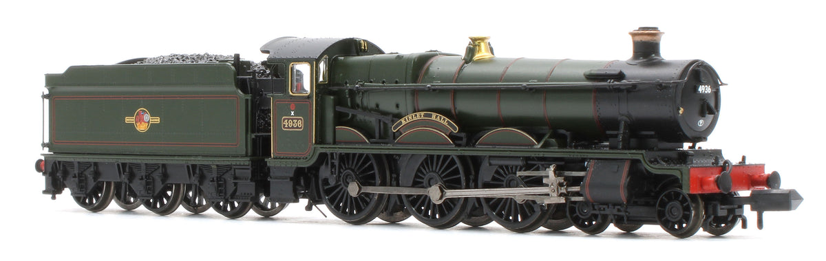 372-011SF GWR 49XX 'Hall' 4936 'Kinlet Hall' BR Lined Green (Late Crest) Steam Locomotive - DCC Sound