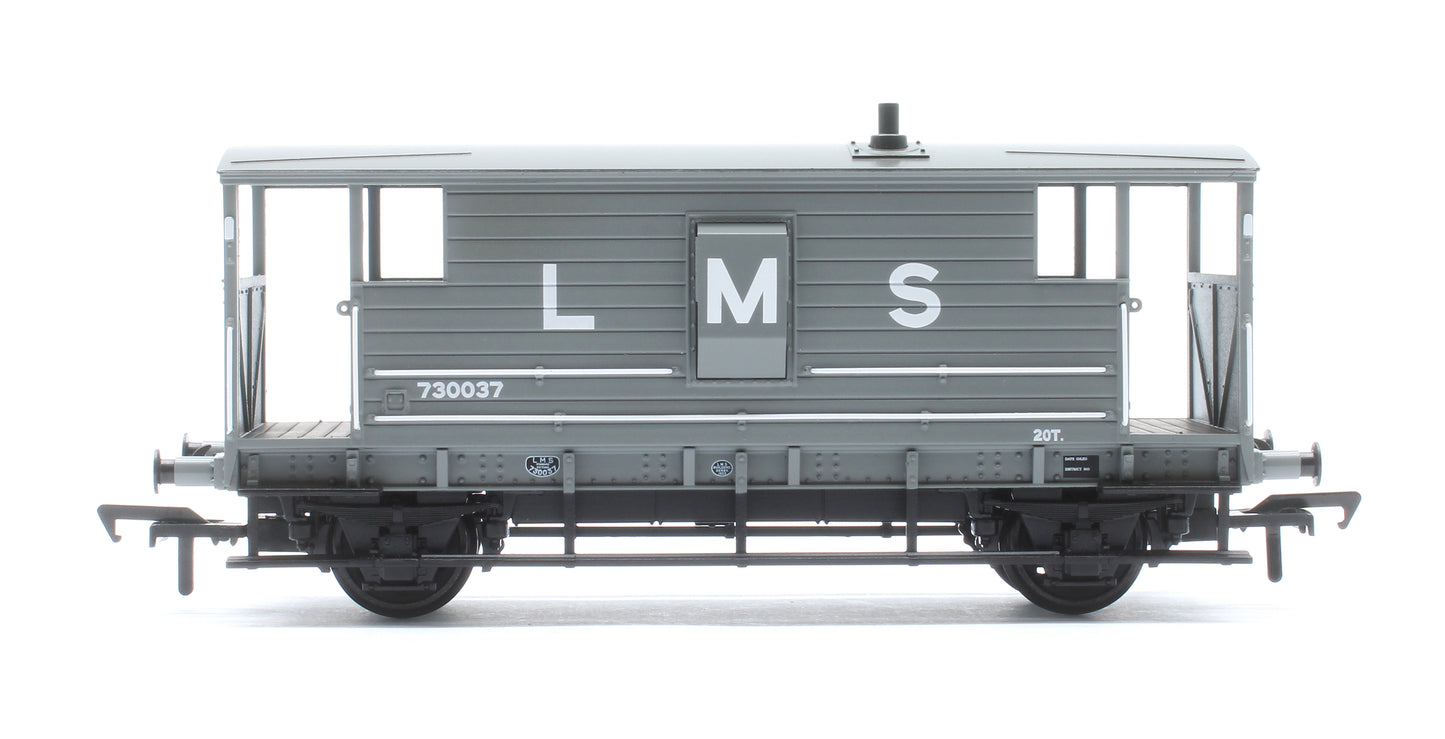 LMS 20T Brake Van LMS (L M S) Grey No. 730037
