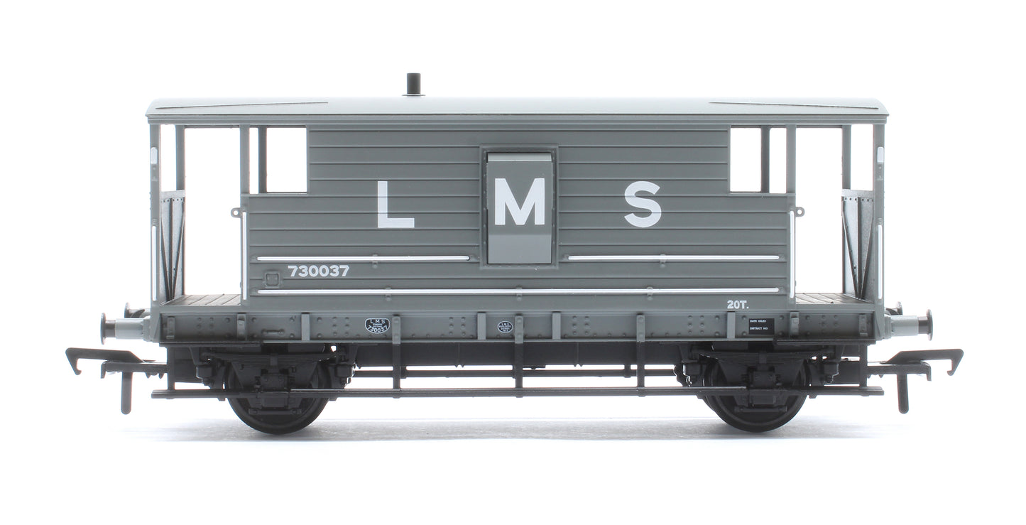 LMS 20T Brake Van LMS (L M S) Grey No. 730037