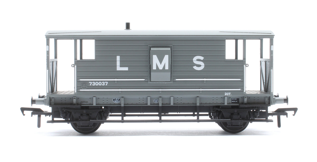 Pre-Owned LMS 20T Brake Van LMS (L M S) Grey No. 730037