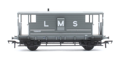 Pre-Owned LMS 20T Brake Van LMS (L M S) Grey No. 730037