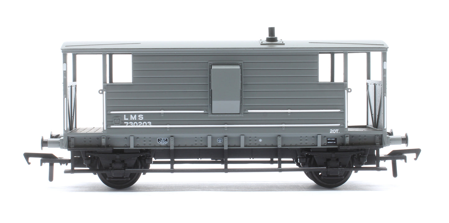LMS 20T Brake Van LMS (LMS) Grey No. 730203