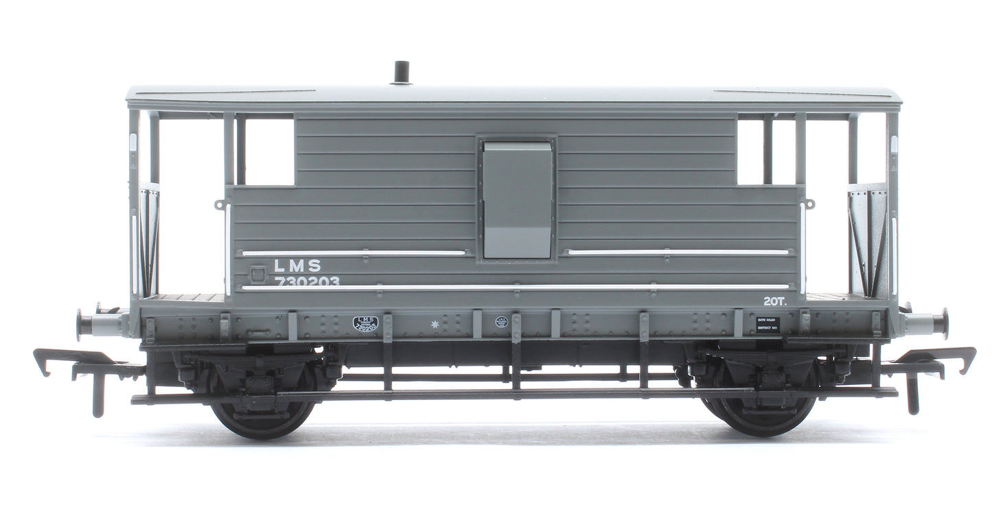 LMS 20T Brake Van LMS (LMS) Grey No. 730203