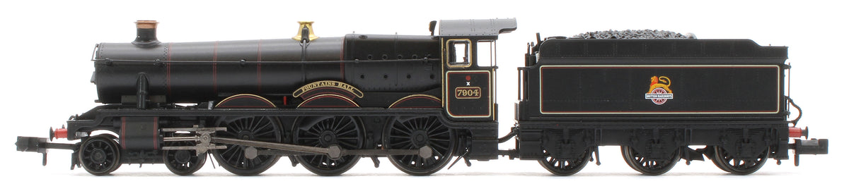372-451SF GWR 'Modified Hall' 7904 'Fountains Hall' BR Lined Black (Early Emblem) Steam Locomotive - DCC Sound