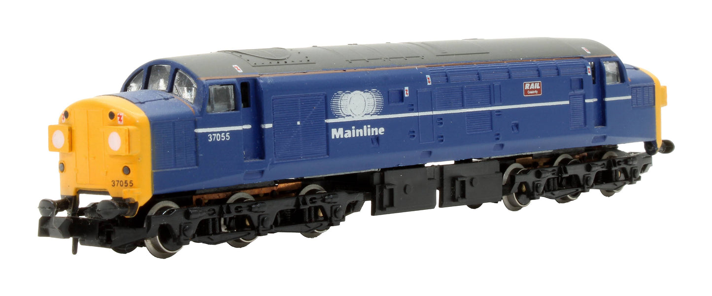Pre-Owned 803D Class 37/0 Split Headcode Mainline Blue 37055 'RAIL Celebrity' Diesel Locomotive
