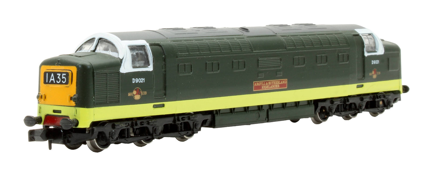 Pre-Owned 8414 Class 55 D9021 'Argyle & Sutherland Highlander' BR Two Tone Green Diesel Locomotive