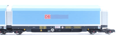 OO/4mm 5-car Arbel WIA car carrier with DB branding. Wagon number 85 70 4971 043-0