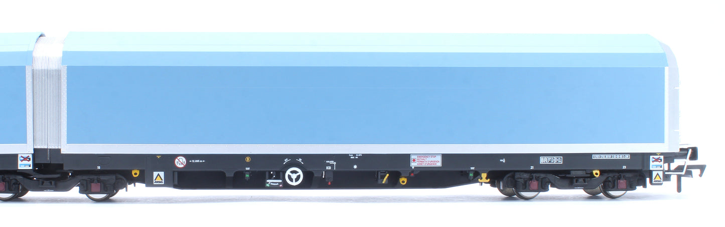 OO/4mm 5-car Arbel WIA car carrier with DB branding. Wagon number 85 70 4971 043-0