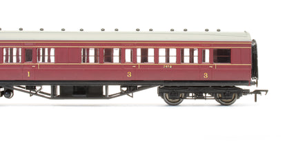 Pre-Owned 34-252B 57' Corridor 1st / 3rd Coach LMS Crimson '3619'