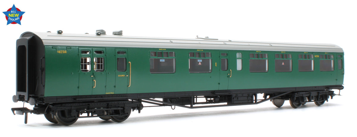 34-760A SR Bulleid Brake Comp. Corridor 10" Vents BR (Ex-SR) Malachite Green No.S6736