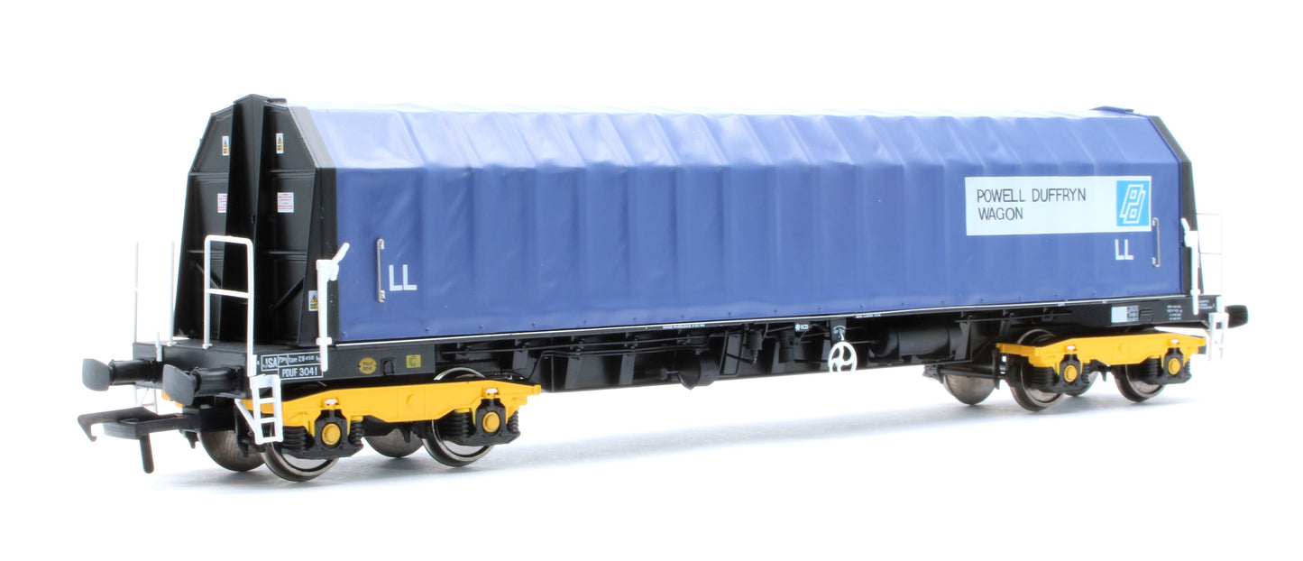 Pre-Owned PXA01 TP(D) Set of 3 PXA Steel Coil Carrier PD Blue Tops Code JSA, Yellow Bogies & OHLW Sticker No.3032/3055/3041