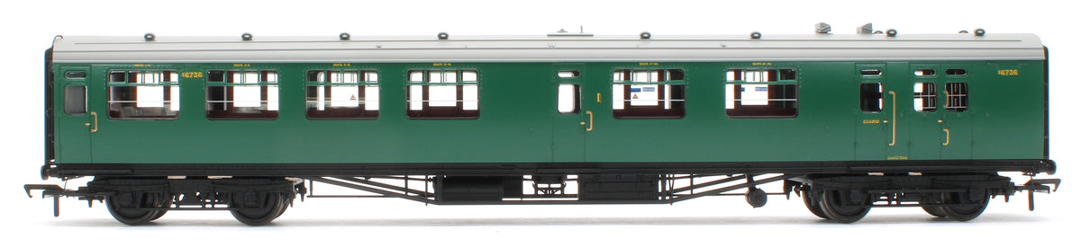34-760A SR Bulleid Brake Comp. Corridor 10" Vents BR (Ex-SR) Malachite Green No.S6736
