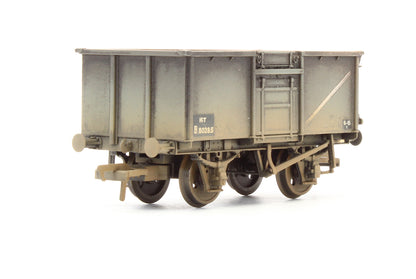 Pre-Owned 16 Ton Steel Mineral Wagon With Top Flap Doors BR Grey 'B80285' - Custom Weathered