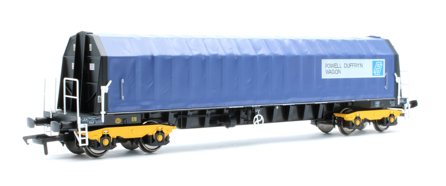 Pre-Owned PXA01 TP(D) Set of 3 PXA Steel Coil Carrier PD Blue Tops Code JSA, Yellow Bogies & OHLW Sticker No.3032/3055/3041