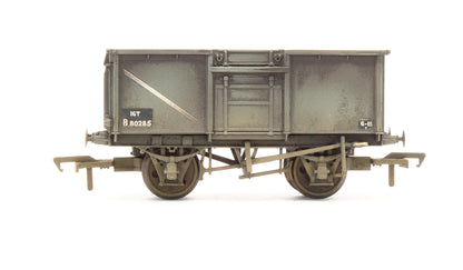 Pre-Owned 16 Ton Steel Mineral Wagon With Top Flap Doors BR Grey 'B80285' - Custom Weathered
