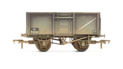 Pre-Owned 16 Ton Steel Mineral Wagon With Top Flap Doors BR Grey 'B80285' - Custom Weathered