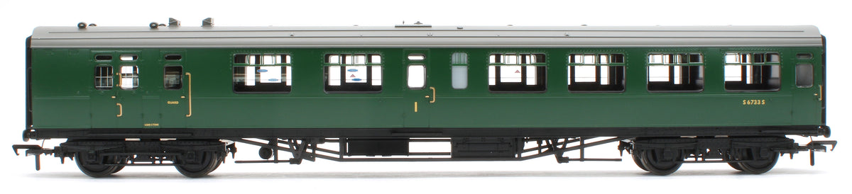 34-761 SR Bulleid Brake Composite Corridor 10" Vents BR (SR) Green No.S6733S