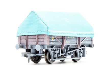 Pre-Owned BR Bauxite China Clay 5 Plank Wagon With Hood - Weathered