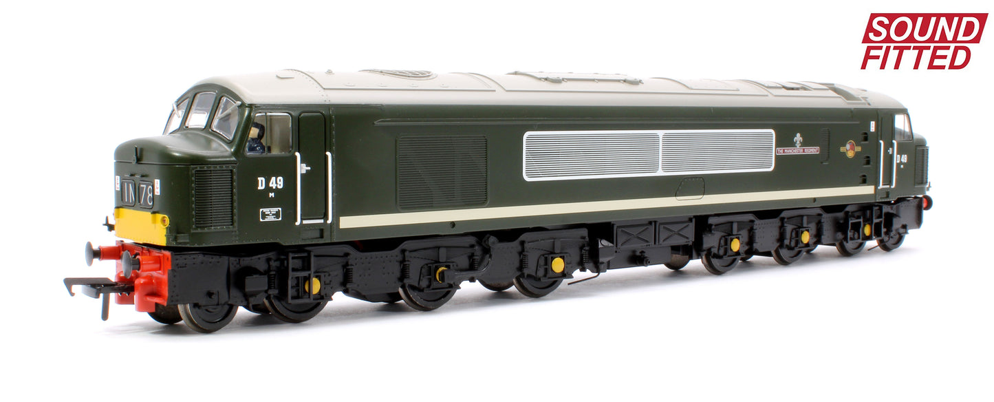 Class 45 Split Centre H/C D49 'The Manchester Regiment' BR Green (Small Yellow Panels) Diesel Locomotive - DCC Sound