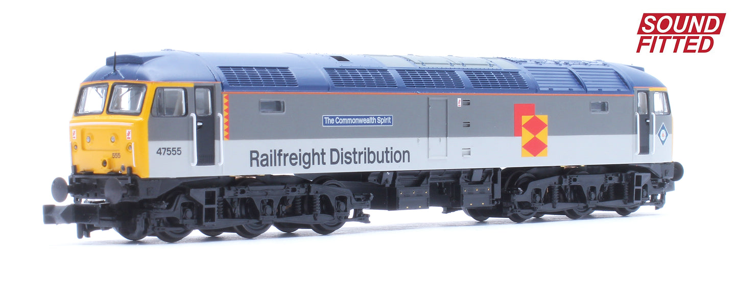 Class 47/4 47555 'The Commonwealth Spirit' BR RF Distribution European Diesel Locomotive - DCC Sound