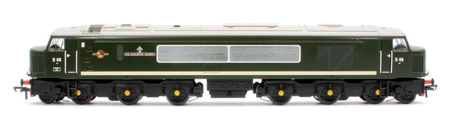 Class 45 Split Centre H/C D49 'The Manchester Regiment' BR Green (Small Yellow Panels) Diesel Locomotive - DCC Sound