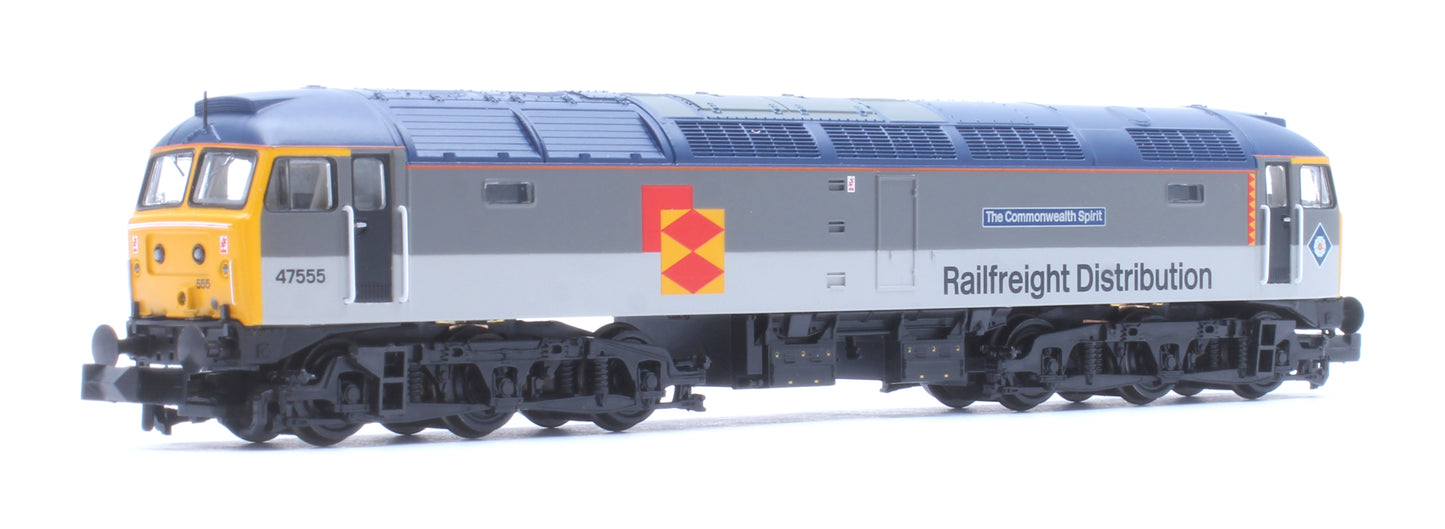 Class 47/4 47555 'The Commonwealth Spirit' BR RF Distribution European Diesel Locomotive - DCC Sound