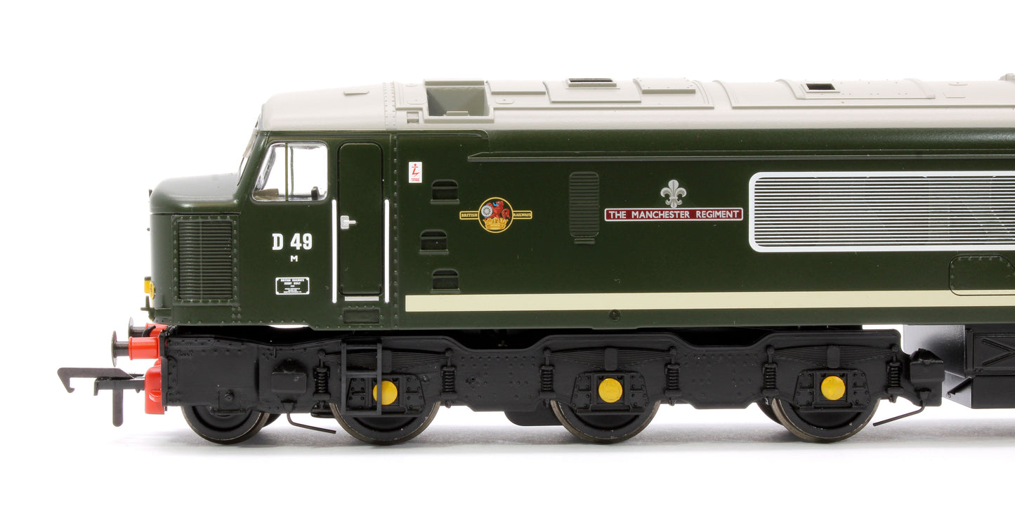 Class 45 Split Centre H/C D49 'The Manchester Regiment' BR Green (Small Yellow Panels) Diesel Locomotive