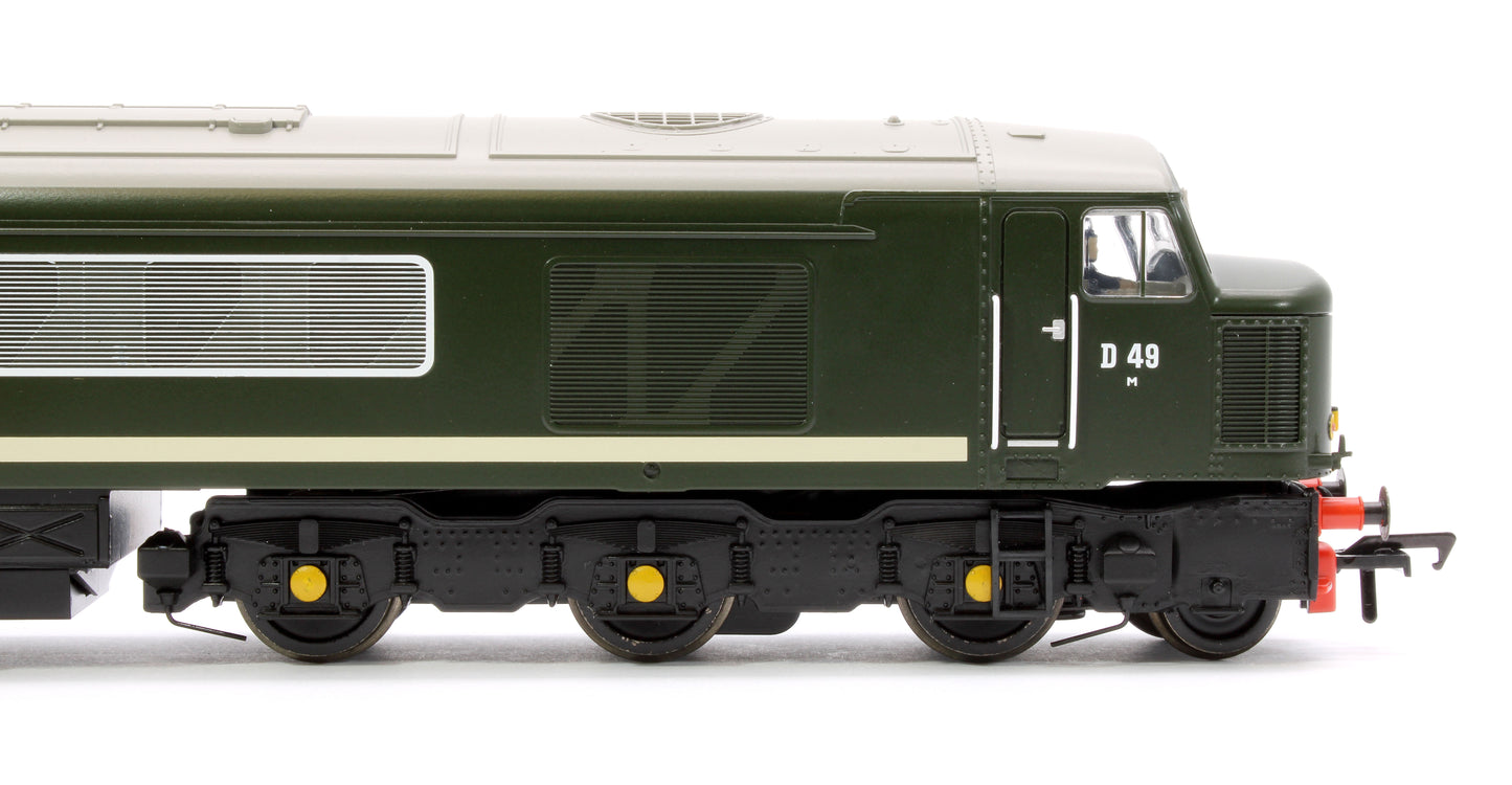 Class 45 Split Centre H/C D49 'The Manchester Regiment' BR Green (Small Yellow Panels) Diesel Locomotive - DCC Sound