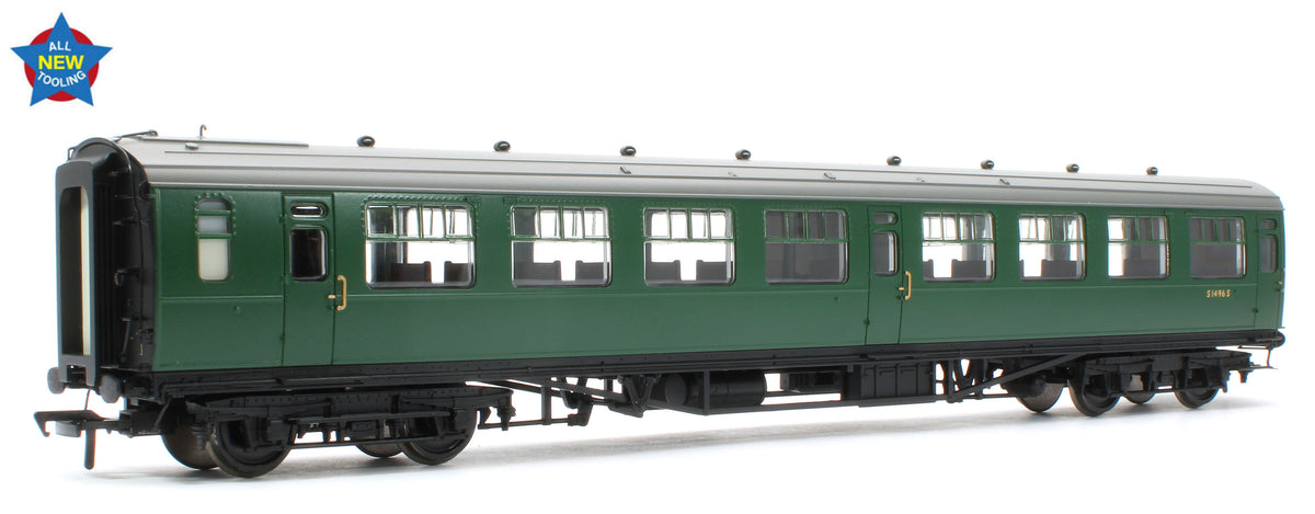 34-826A SR Bulleid Second Open 15" Vents BR (SR) Green No.S1496S