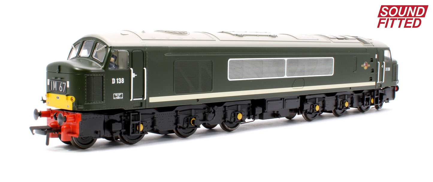 Class 46 Centre Headcode D138 BR Green (Small Yellow Panels) Diesel Locomotive - DCC Sound