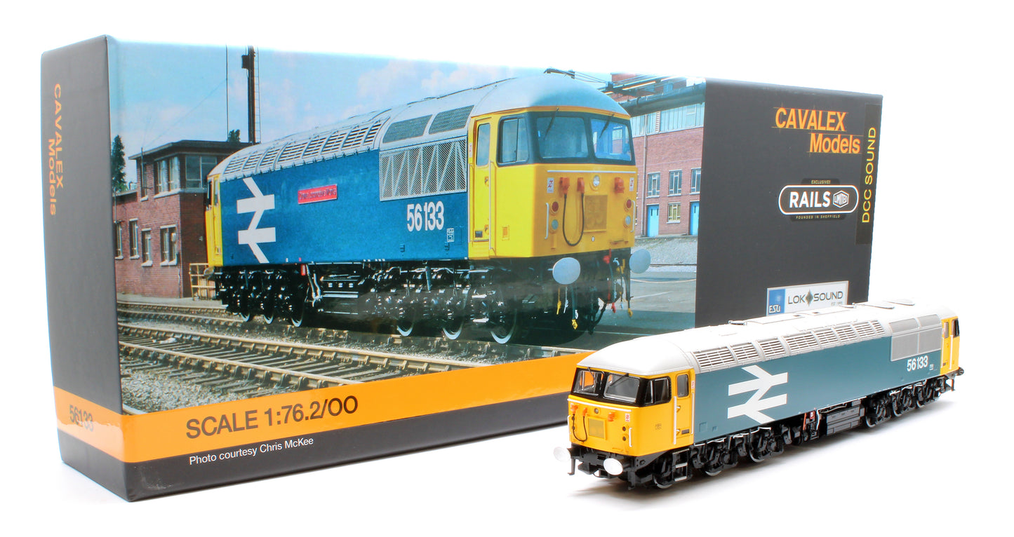 Class 56 BR Blue 'Crewe Locomotive Works' No.56133 (Large Logo) Diesel Locomotive - DCC Sound