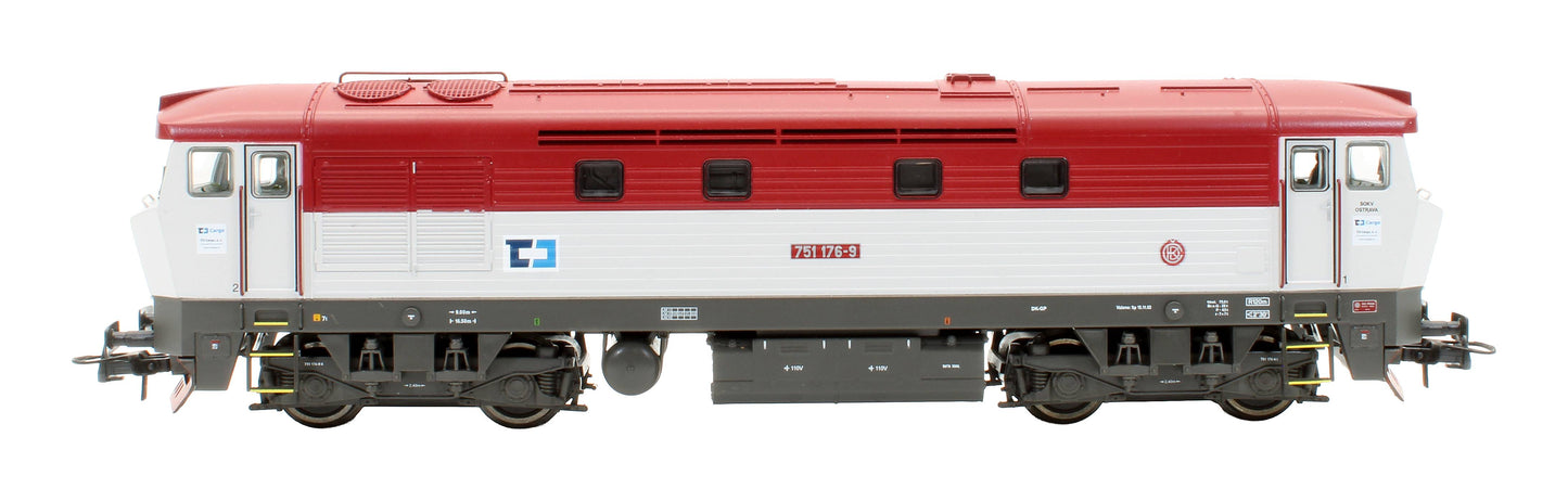 Pre-Owned 70927 CD Cargo Class 751 '751 176-9' Grey/Red Bardotka Diesel Locomotive