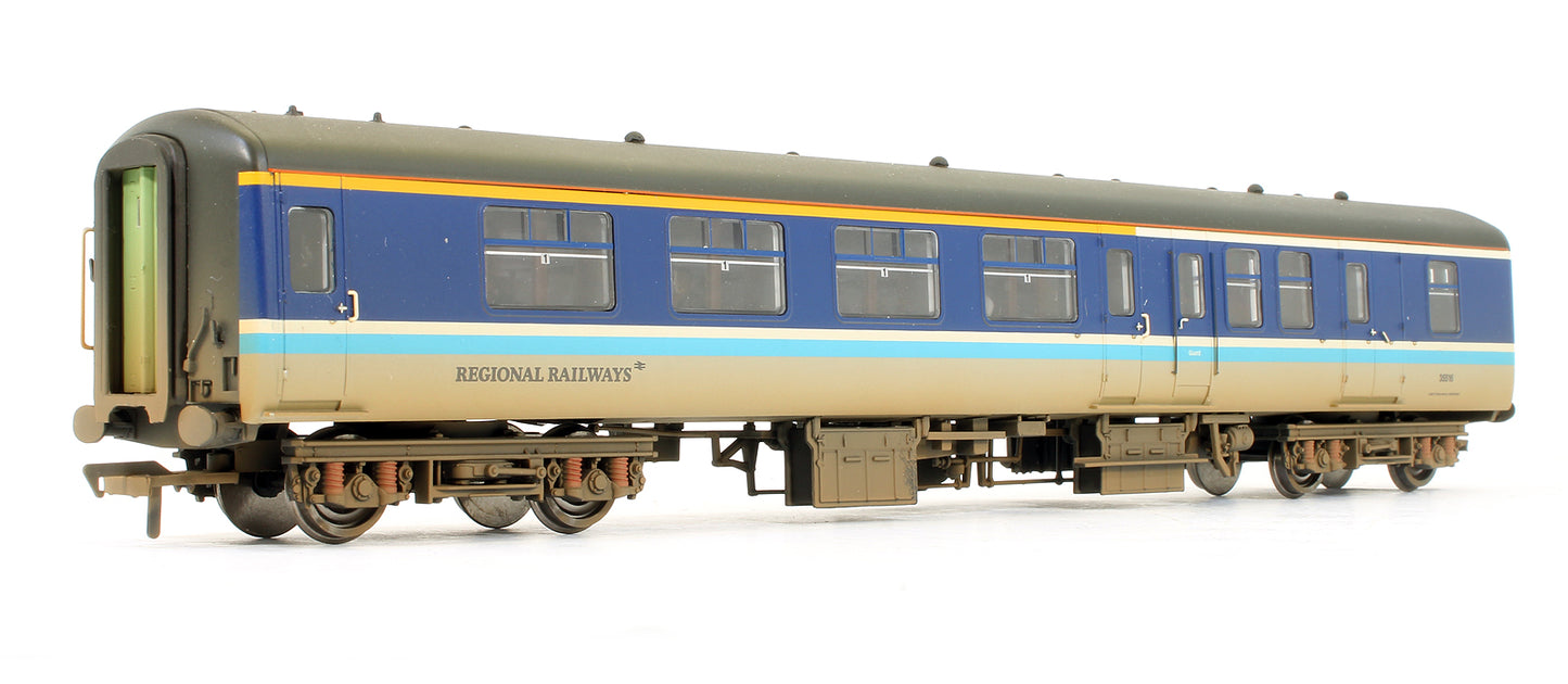 Pre-Owned BR MK2A BFK Brake First Corridor BR Regional Railways Coach 35516 Weathered (with fitted passengers)