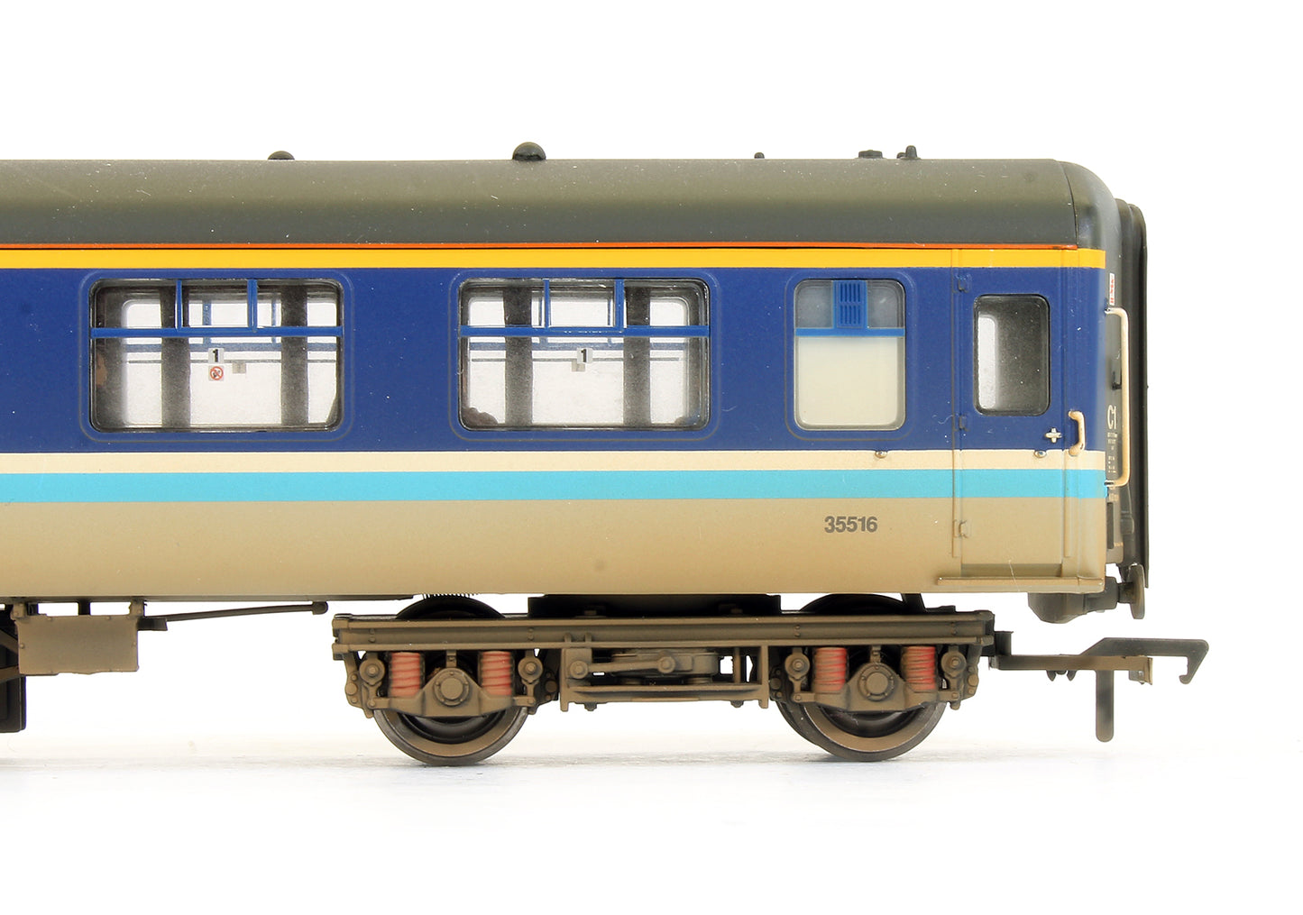 Pre-Owned BR MK2A BFK Brake First Corridor BR Regional Railways Coach 35516 Weathered (with fitted passengers)