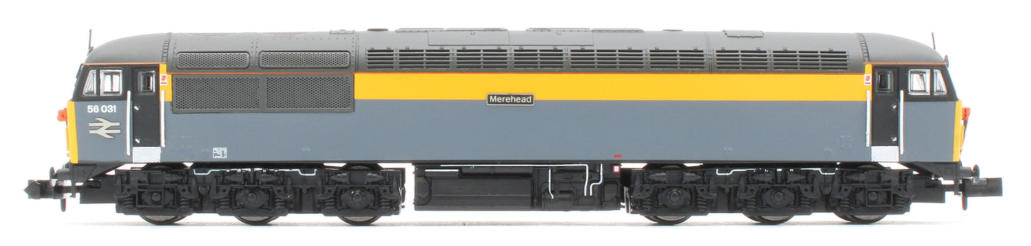 GM2210702 Class 56 031 'Merehead' BR Dutch Grey/Yellow Diesel Locomotive