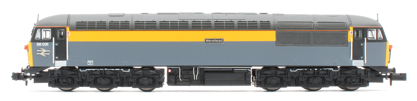 GM2210702 Class 56 031 'Merehead' BR Dutch Grey/Yellow Diesel Locomotive