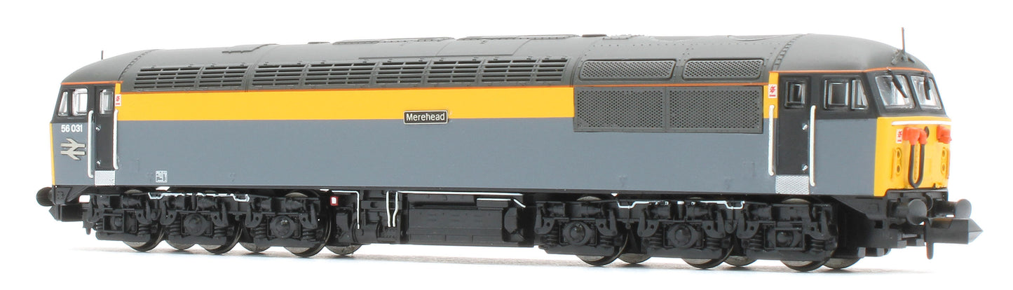 GM2210702D Class 56 031 'Merehead' BR Dutch Grey/Yellow Diesel Locomotive - DCC Fitted