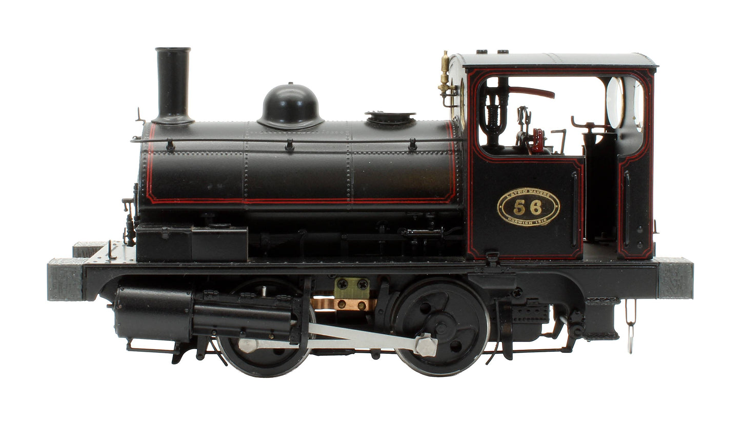 Pre-Owned L&Y Lined Black Pug 0-4-0ST No '56'