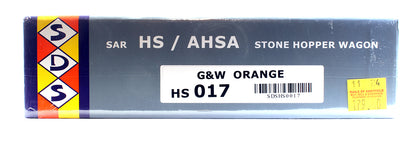 Pre-Owned Set Of 5 HS / AHSA Stone Hopper Wagons G&W Orange
