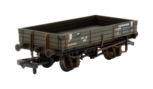 Pre-Owned 37-931 3 Plank Wagon BR Departmental Olive Green 'M477207' - Custom Weathered