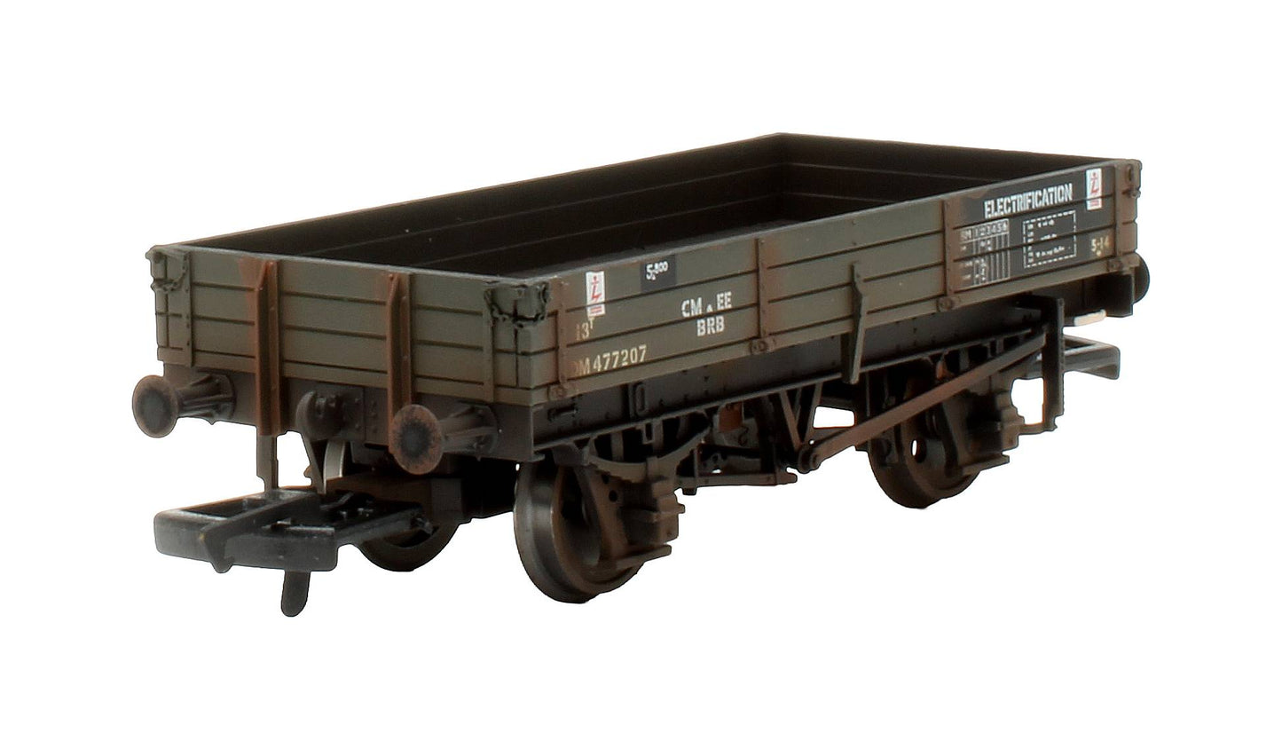 Pre-Owned 37-931 3 Plank Wagon BR Departmental Olive Green 'M477207' - Custom Weathered