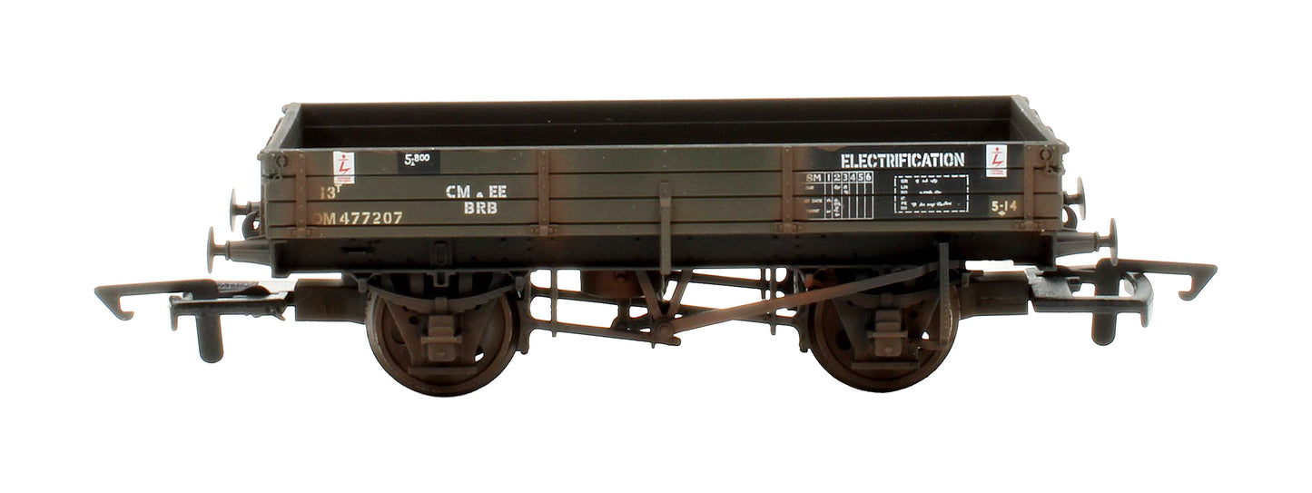 Pre-Owned 37-931 3 Plank Wagon BR Departmental Olive Green 'M477207' - Custom Weathered