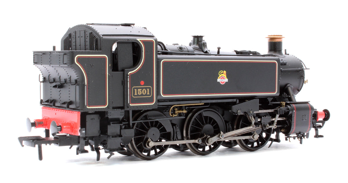 BR 15xx Pannier Tank - 1501 Lined Black Early Crest (as preserved) - Steam Tank Locomotive - DCC Sound