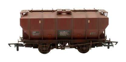 Pre-Owned 38-500 Covered Hopper Wagon (COVHOP) BR Bauxite (Late) 'B870812' - Custom Weathered